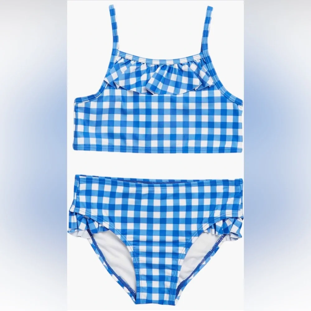 Harper Canyon Ruffle Gingham Print 2-piece Swimsuit